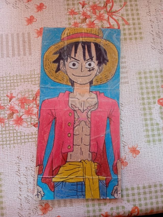 Dibujo a color de Luffy