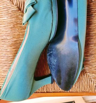Zapatos fallera o fiesta  39 color verde agua