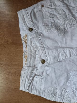 Mini Falda Desigual Blanca - Talla 38