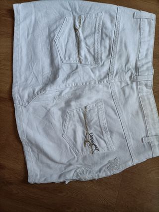Mini Falda Desigual Blanca - Talla 38