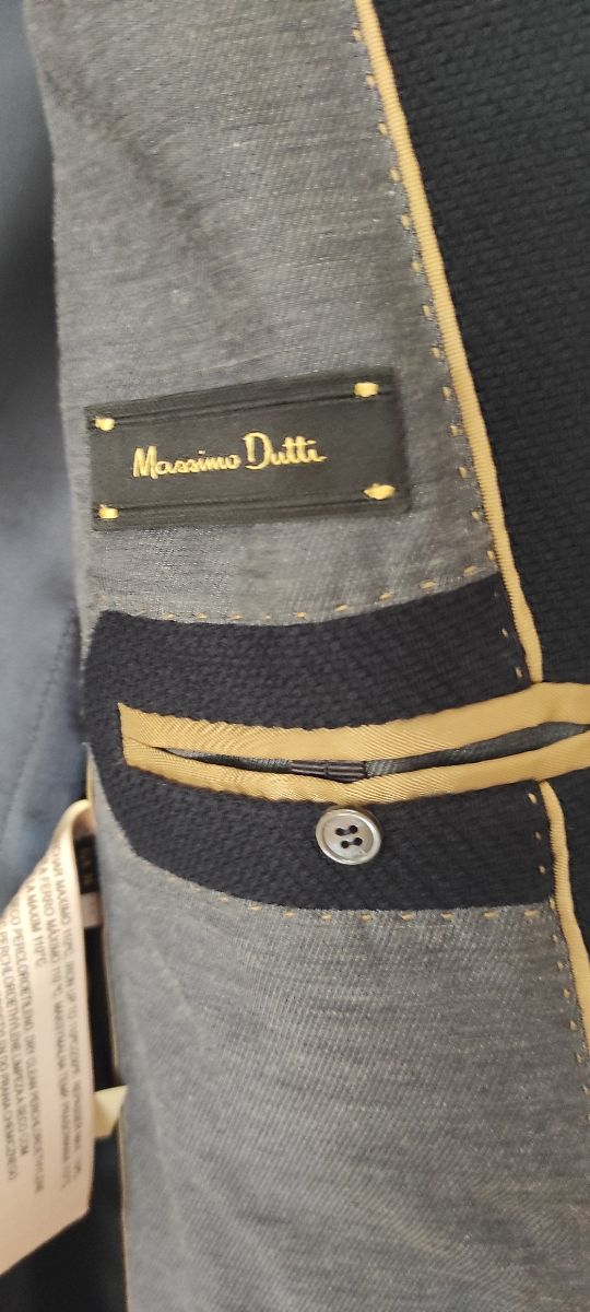 Americana Massimo Dutti azul marino