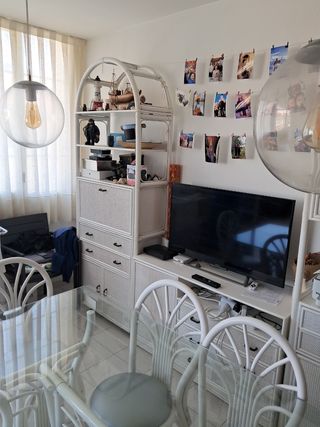 Muebles Comedor mimbre blanco