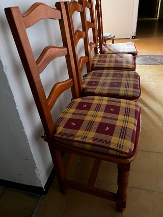 6 Sillas Provenzal Madera Marrón