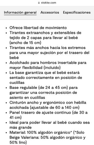 NUEVO Portabebés Stokke Limas Plus