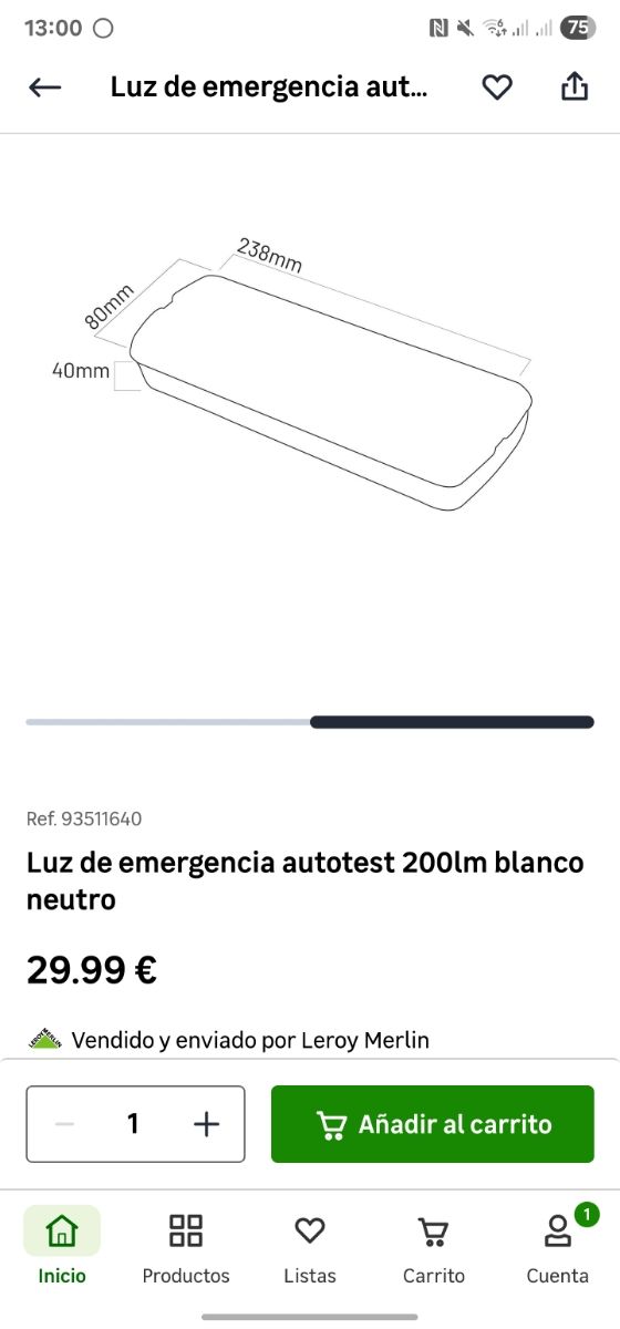 10 Luces LED emergencia