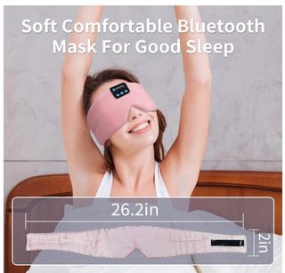 Maschera dormire seta Cuffie sonno Bluetooth rosa