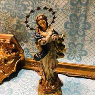 Escultura Virgen Inmaculada  con peana  angeles