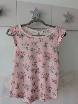 Camiseta rosa Springfield - flores
