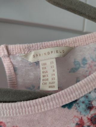 Camiseta rosa Springfield - flores