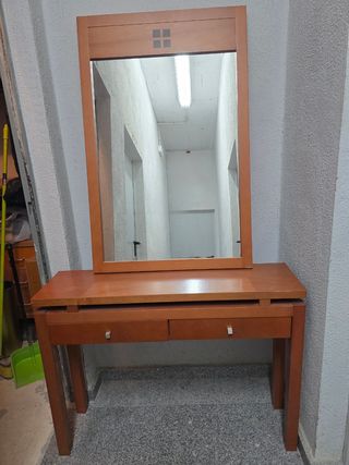 Recibidor madera - espejo