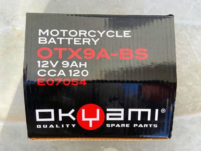 Batteria moto OKYAMI OTX9A-BS 12V 9Ah