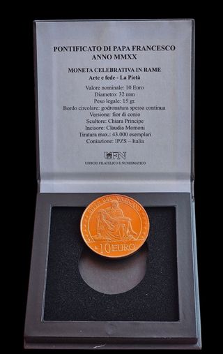 10 € Papa Francisco. La Piedad. Vaticano 2020