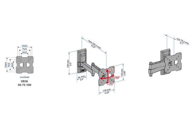 Supporto TV Meliconi 14''-25''
