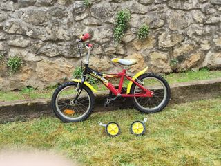 Bicicleta niño rueda de 16 pulgadas y con ruedines