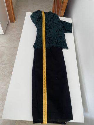 Vestido encaje verde & negro