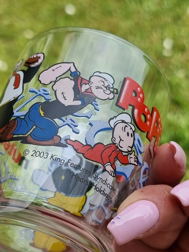 Bicchiere vintage nutella Popeye Olivia