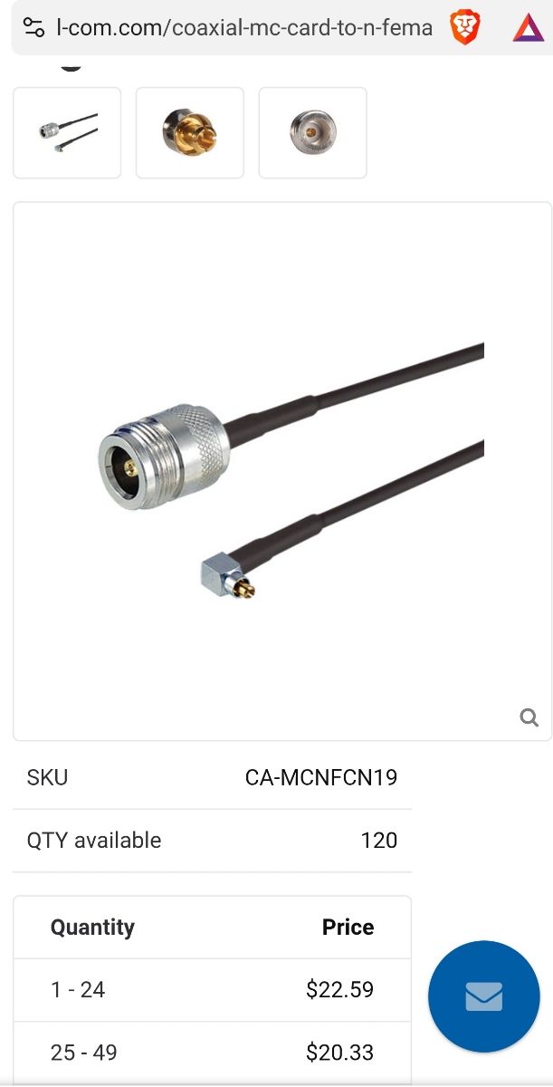 Cable antena pigtail N - MC