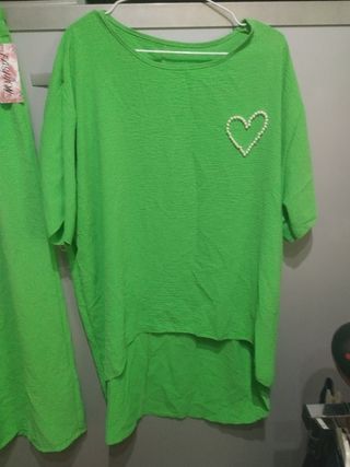 Conjunto pantalón y top - Verde