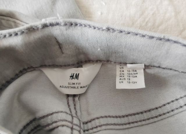 Tejano gris H&M Slim Fit 12-13 años