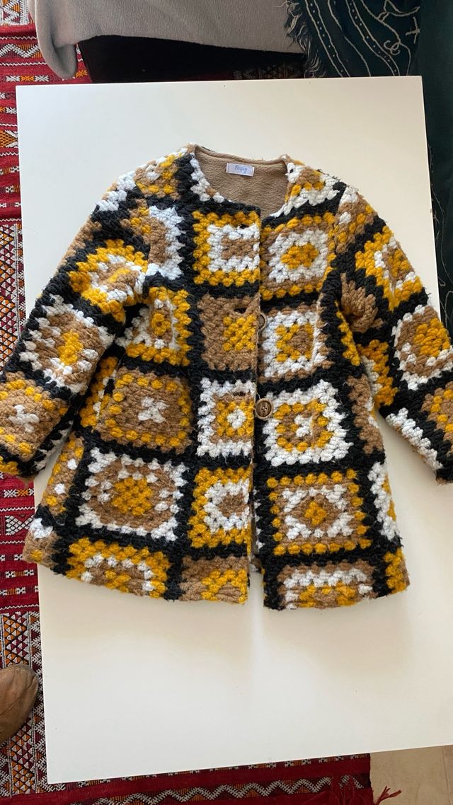 Abrigo lana niño, polar, talla 6