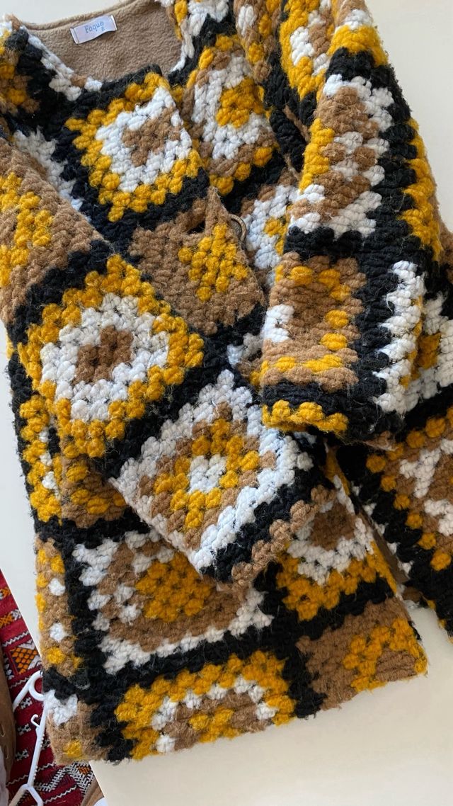 Abrigo lana niño, polar, talla 6