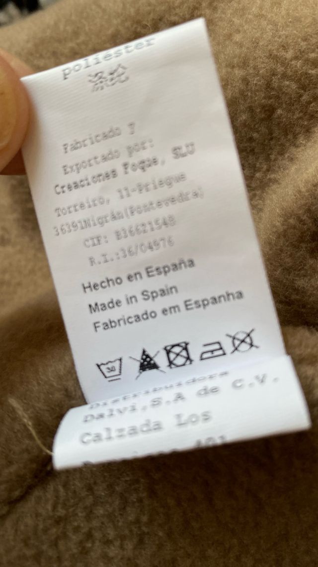 Abrigo lana niño, polar, talla 6