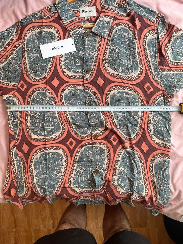 Camisa Rhythm estampada marrón-rosa