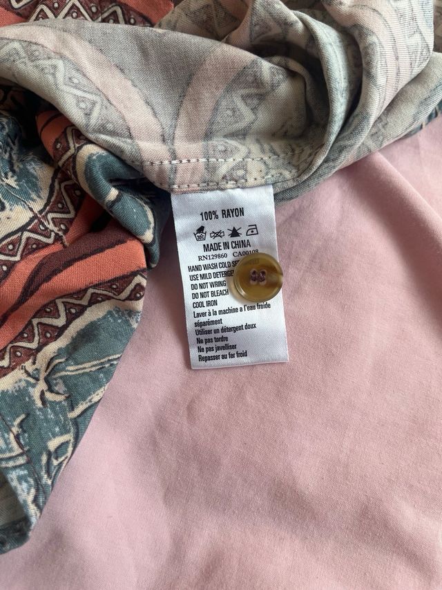 Camisa Rhythm estampada marrón-rosa