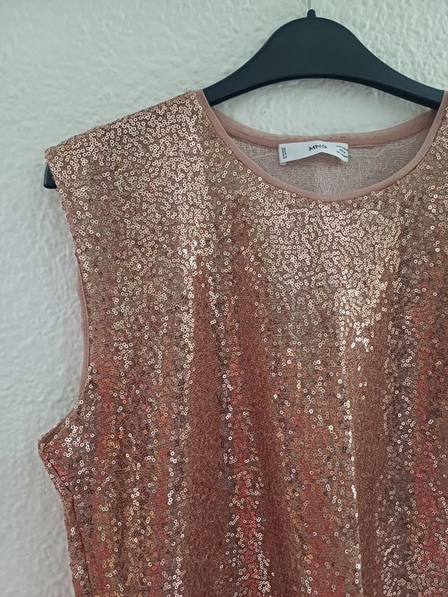 Top lentejuelas rosa dorado