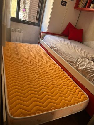 Cama nido 90cm - roja y blanca