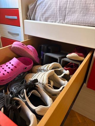 Cama nido 90cm - roja y blanca