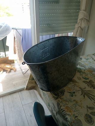 Jardinera Metálica 20L - Gris Plata