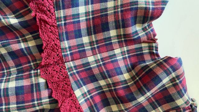 Vestido niña cuadros - algodon calentito