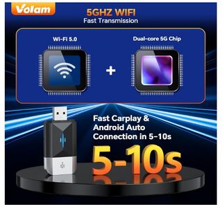 2 in 1 Adattatore Carplay Android Auto Wireless