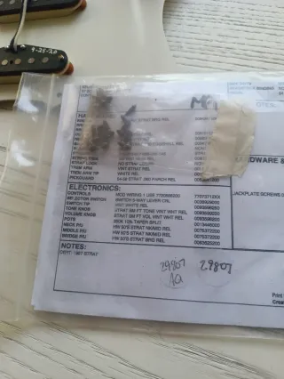 Fender Stratocaster Relic 57 electrónica