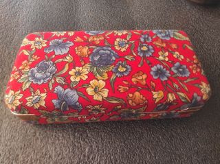 Joyero Vintage Rojo con Flores