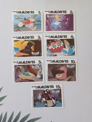 Sellos Maldivas - Alicia en el País de las Maravil
