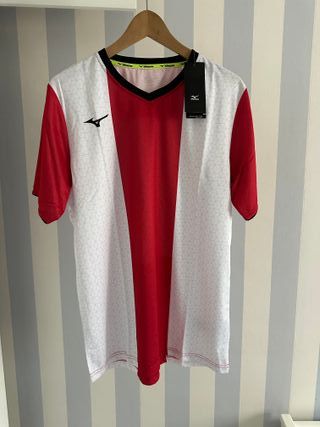 Camiseta Técnica Mizuno Roja Blanca (Talla L)