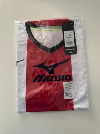 Camiseta Técnica Mizuno Roja Blanca (Talla L)