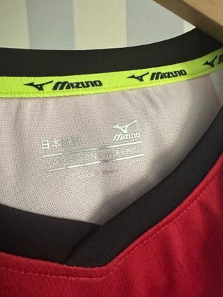 Camiseta Técnica Mizuno Roja Blanca (Talla L)