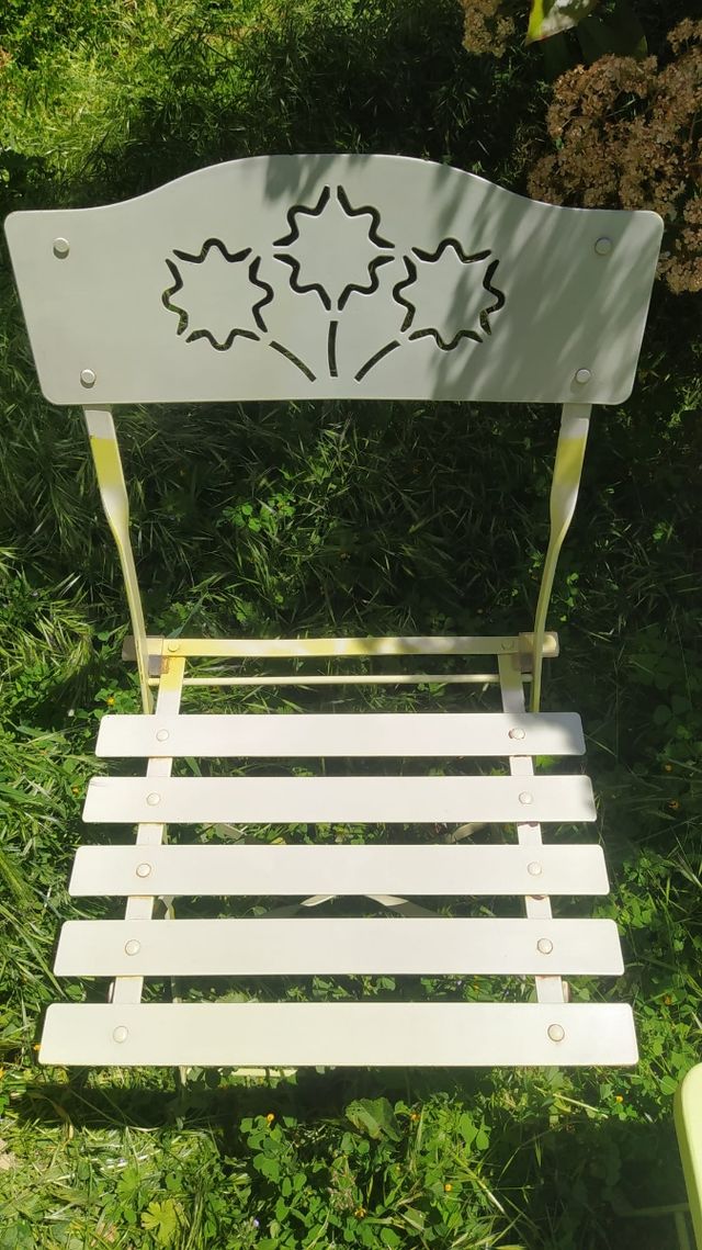 Silla  plegable metal terraza.