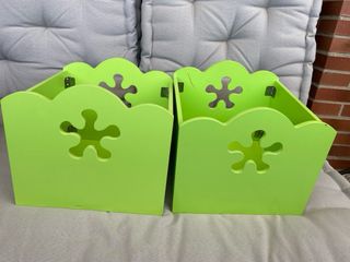 2 Cajas Decorativas - Madera Verde