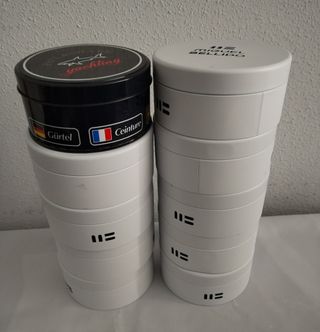 10 Cajas metálicas redondas