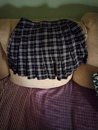 Falda tableada negra y blanca - 36