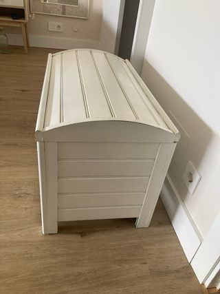 Baúl madera blanco - Decoración