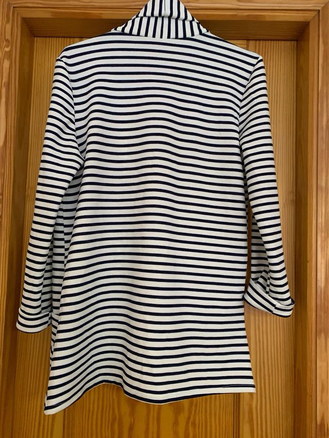 Blazer rayas marino-blanco