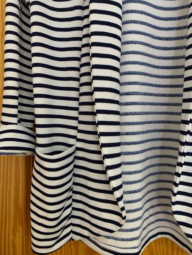 Blazer rayas marino-blanco