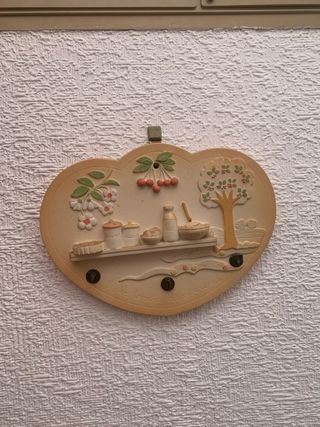 Colgante llaves cerámico - Beige