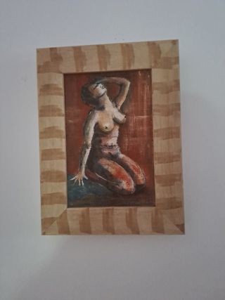 Cuadro óleo figura femenina