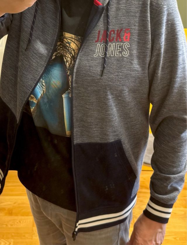 Sudadera Jack&Jones XL gris-azul